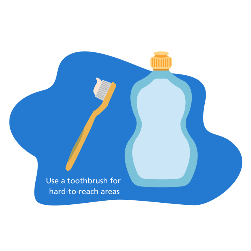 Toothbrush for hard-to-reach places